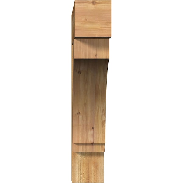 Imperial Block Rough Sawn Bracket, Western Red Cedar, 6W X 32D X 32H